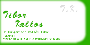 tibor kallos business card